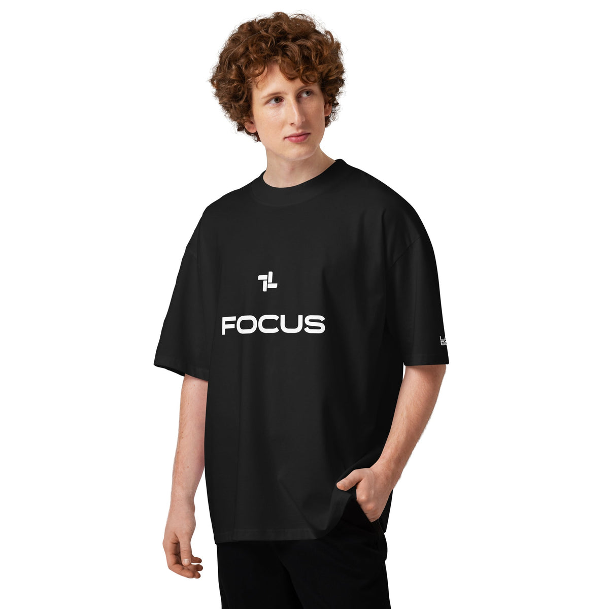 LABG FOCUS oversized tee — worn